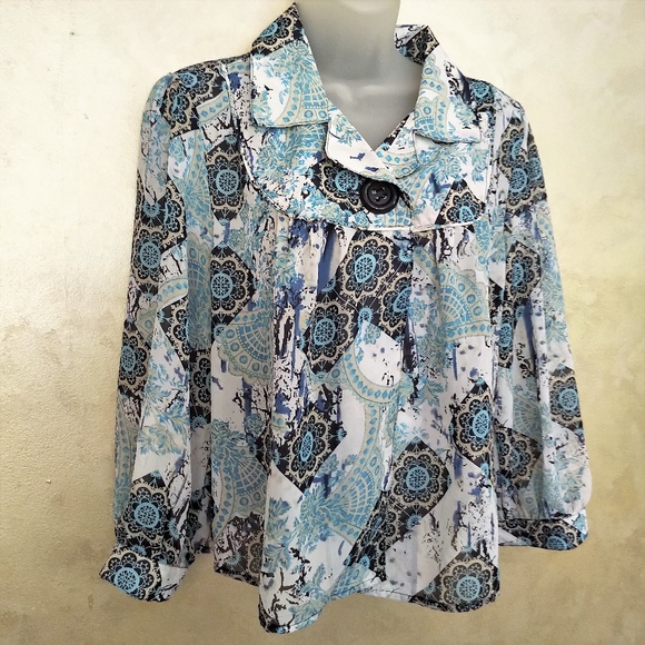 Sere Nade Tops - Sere Nade "Jacket" Blouse Like New L